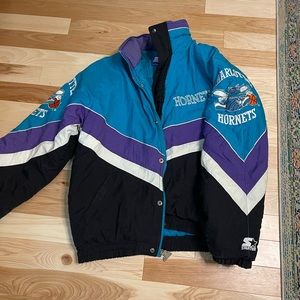 90's Vintage Starter Mens Charlotte Hornets Jacket Like New